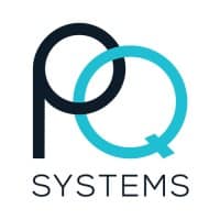 Image of the PQ Systems logo in color, navy and teal.